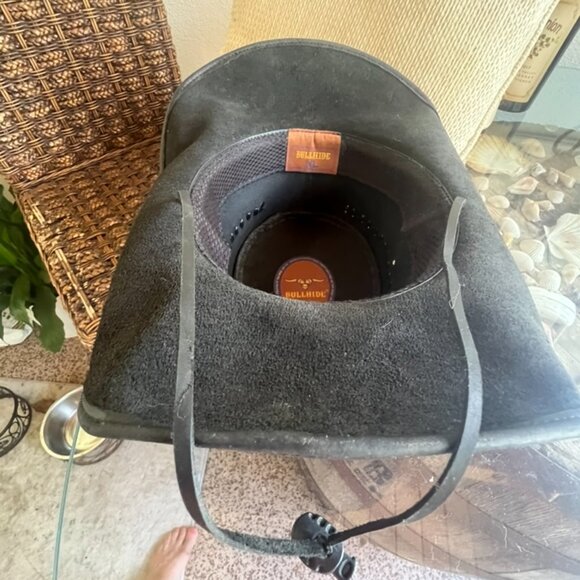 Leather “BullHide” Cowboy Hat ~ Size XL Like New - Picture 7 of 7